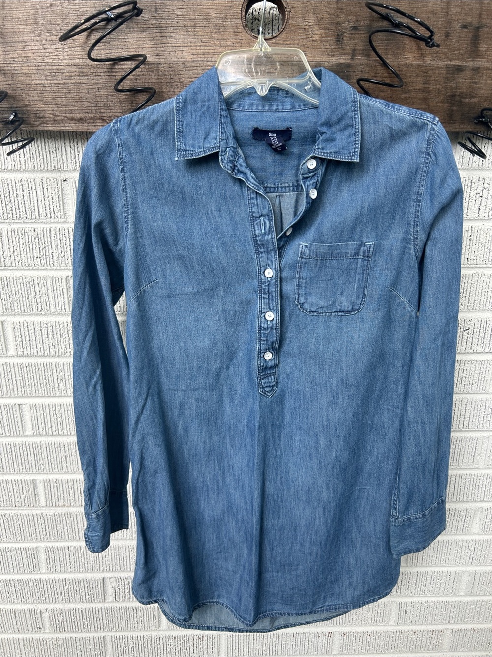 GAP Light Blue Denim Tunic Top